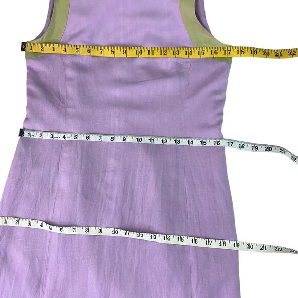 Harve Benard Vintage Linen Blend Sleeveless Sheath Pencil Dress Size 6 Lilac - Picture 10 of 14